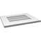Ekena Millwork Vertical Surface Mount PVC Gable Vent: Non-Functional, w/ 3-1/2"W x 1"P Standard Frame, 20"W x 16"H GVPVE20X1601SN - alternate 4